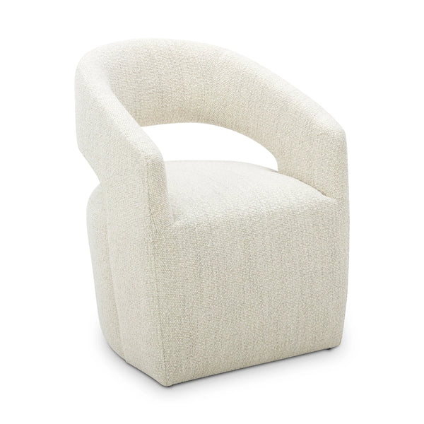 BARROW PERFORMANCE FABRIC ROLLING DINING CHAIR