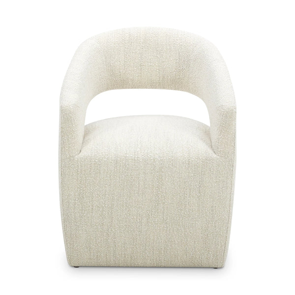BARROW PERFORMANCE FABRIC ROLLING DINING CHAIR