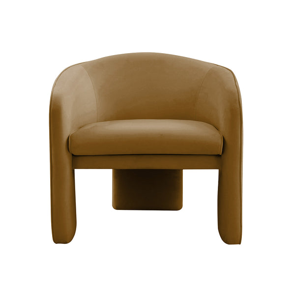 Marla Cognac Velvet Accent Chair